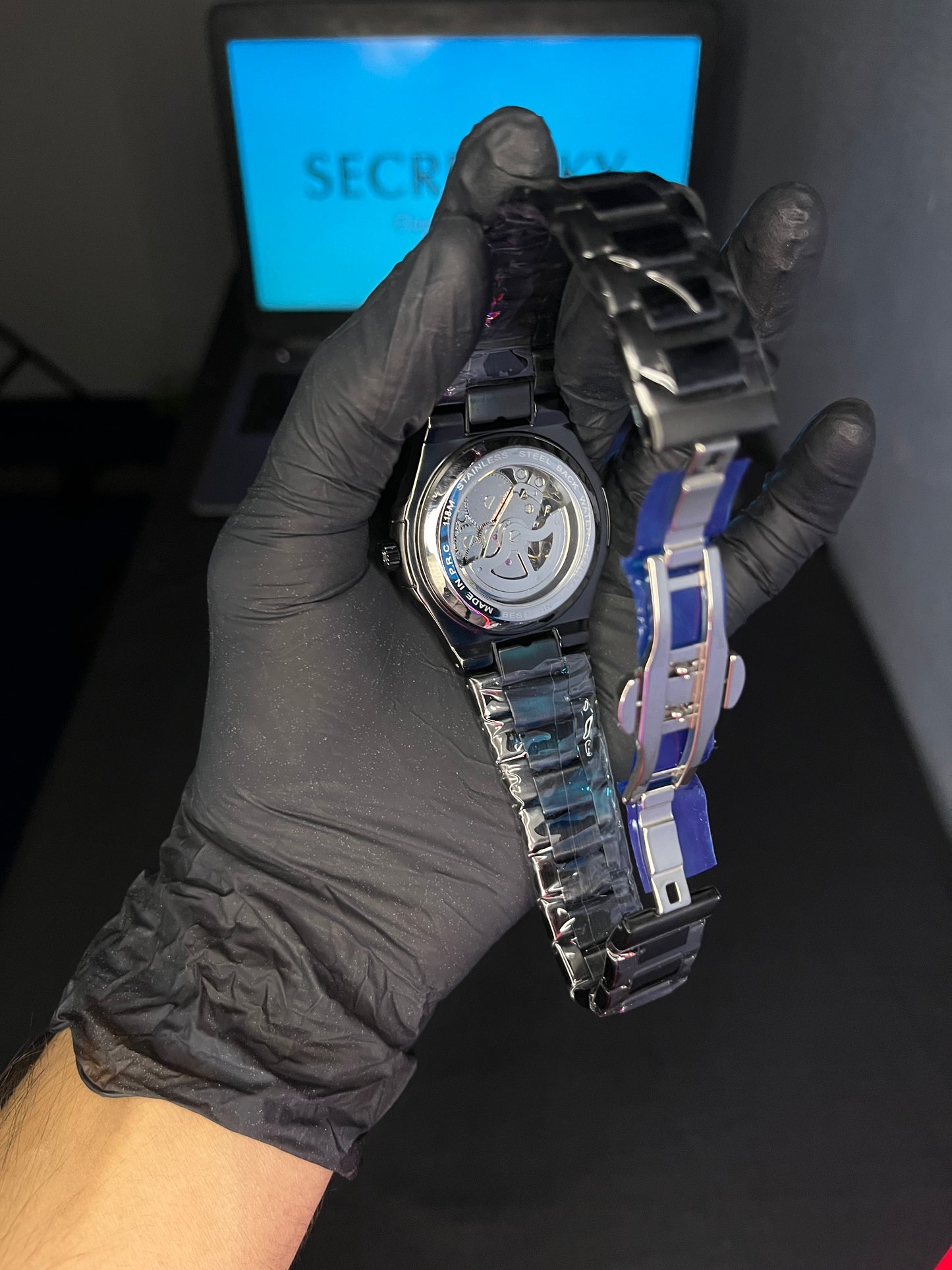 PP Style Automatic Skeleton Watch – Black