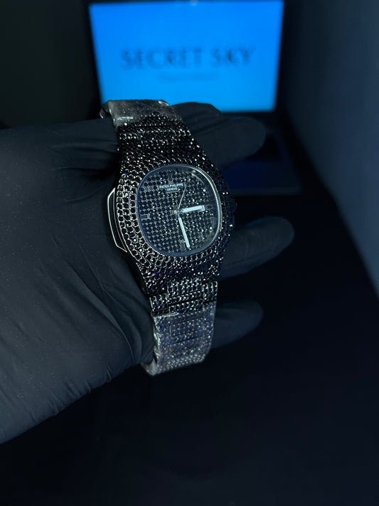 Patek Philippe Black Iced Stone Watch
