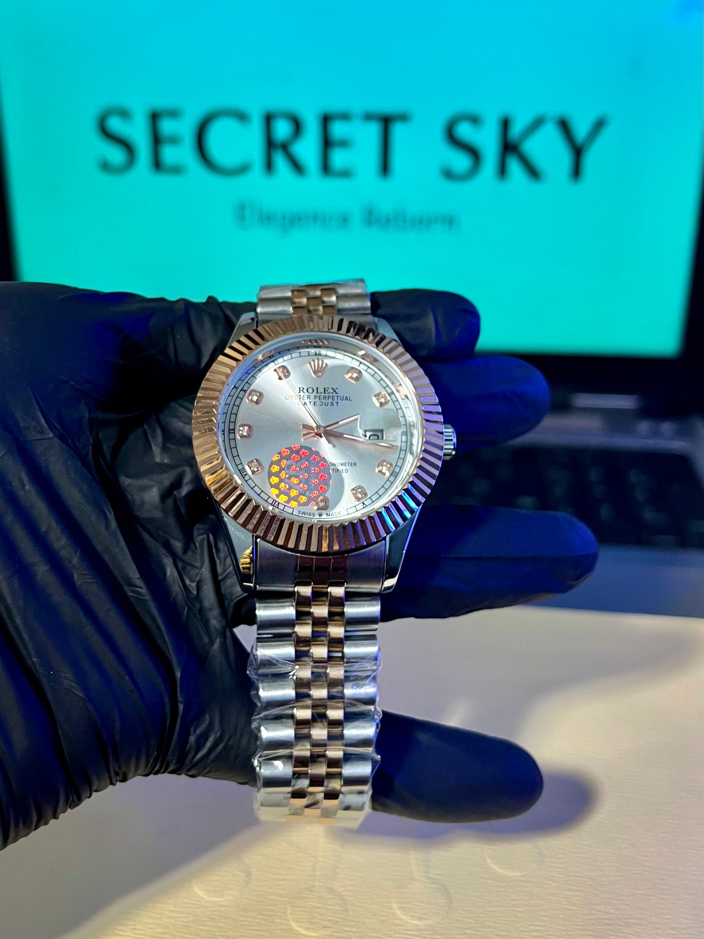 Rolex DateJust Copper Tone with White Dail