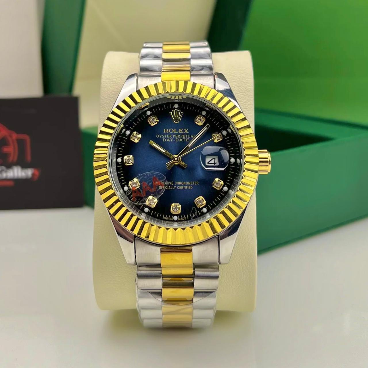 Rolex DateJust Two Tone Blue Dail