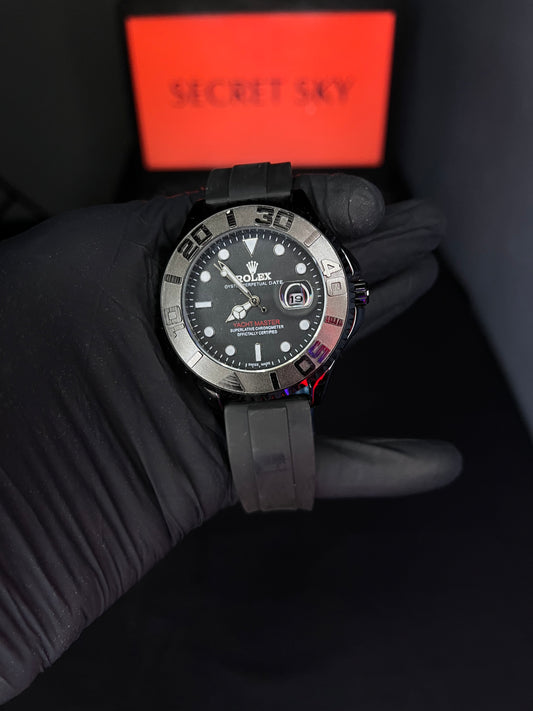 Rolex  Yatch Master Black Silicone Strap