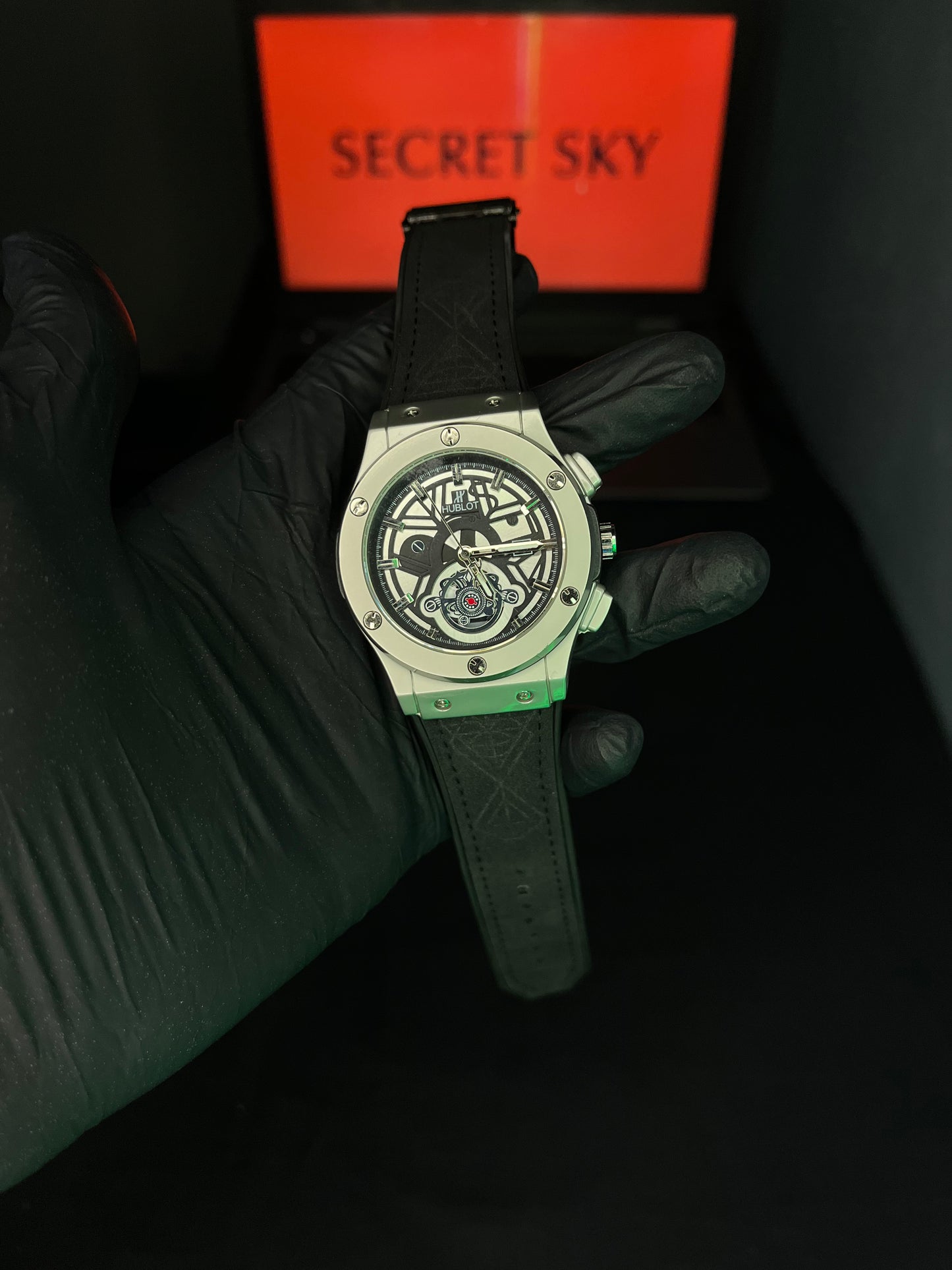 Hublot Leather Strap Watch