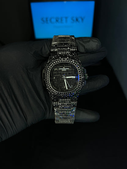 Patek Philippe Black Iced Stone Watch