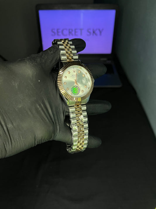Rolex DateJust (Swiss Like) Jubilee chain