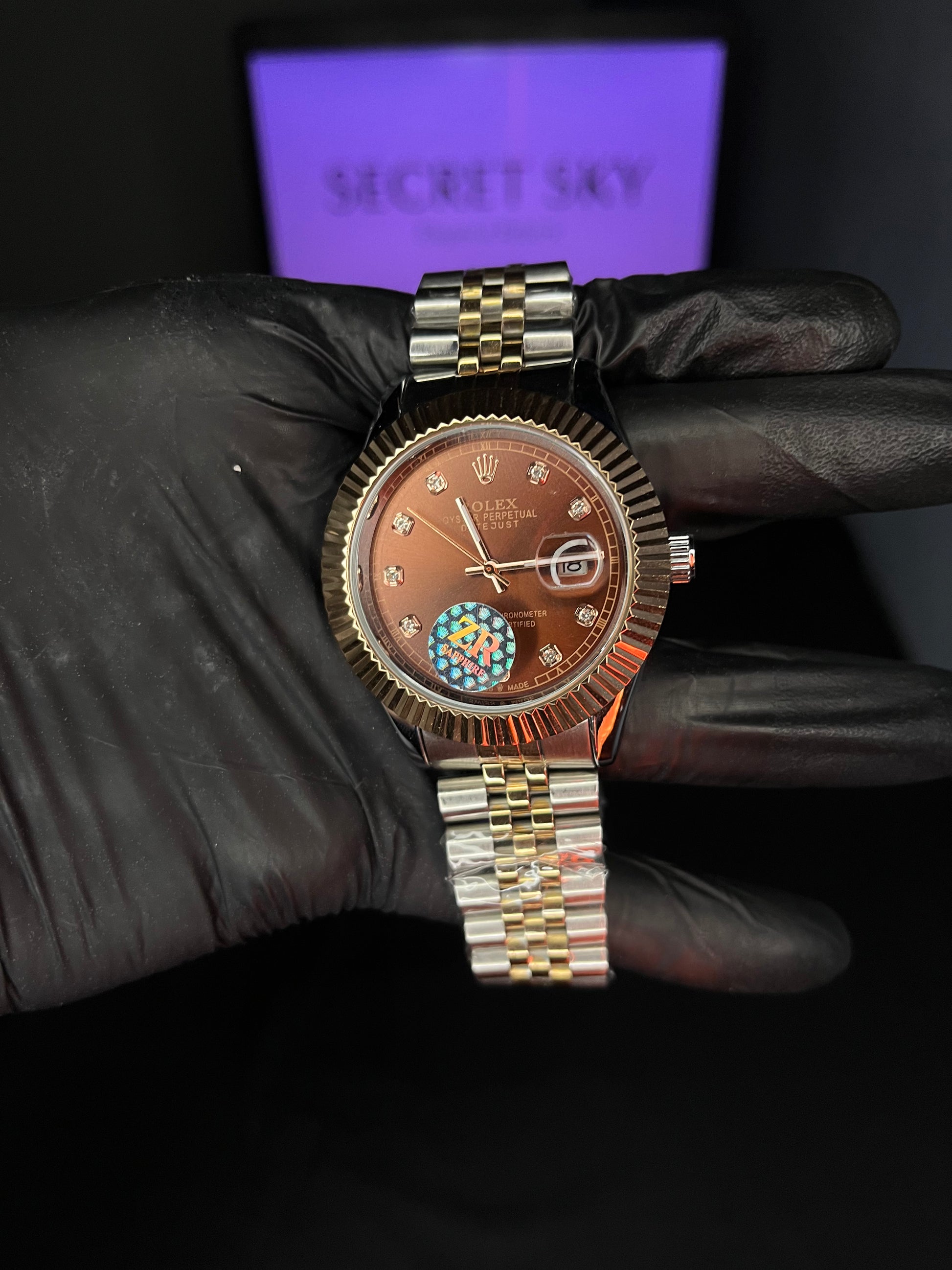 Rolex DateJust Copper Dail Watch
