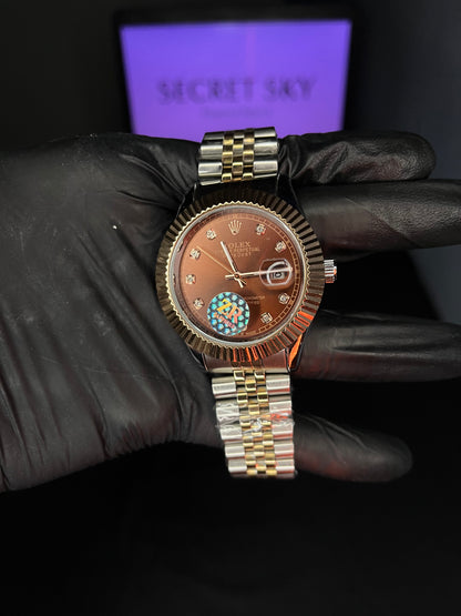 Rolex DateJust Copper Dail Watch