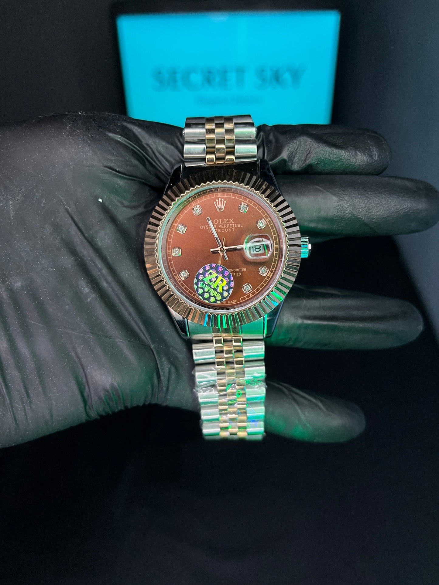 Rolex DateJust Copper Dail Watch