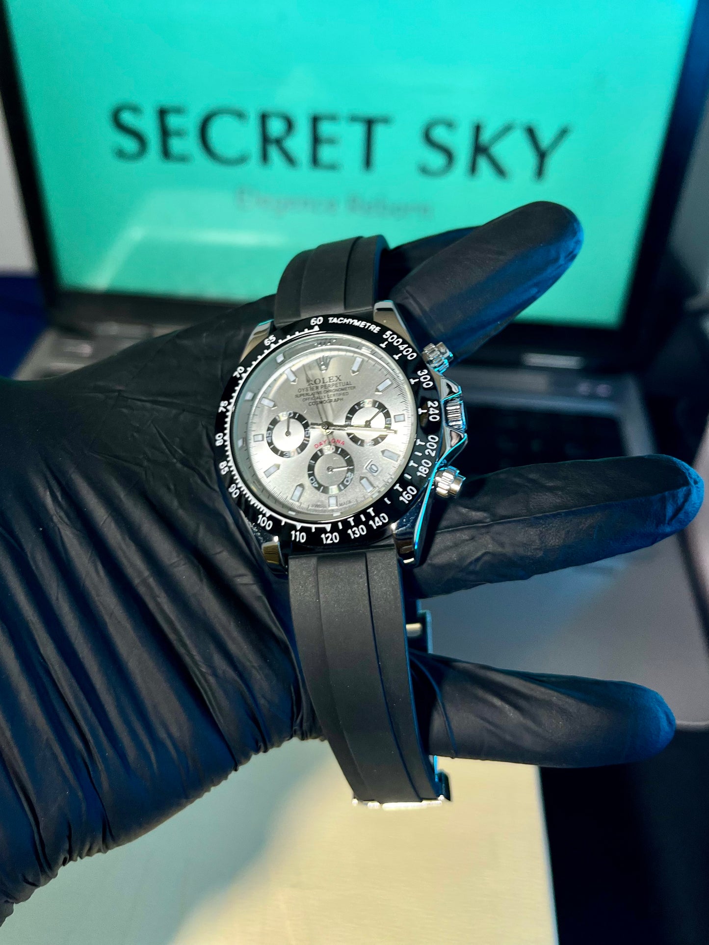 Rolex Daytona Chrono Watch White Dail