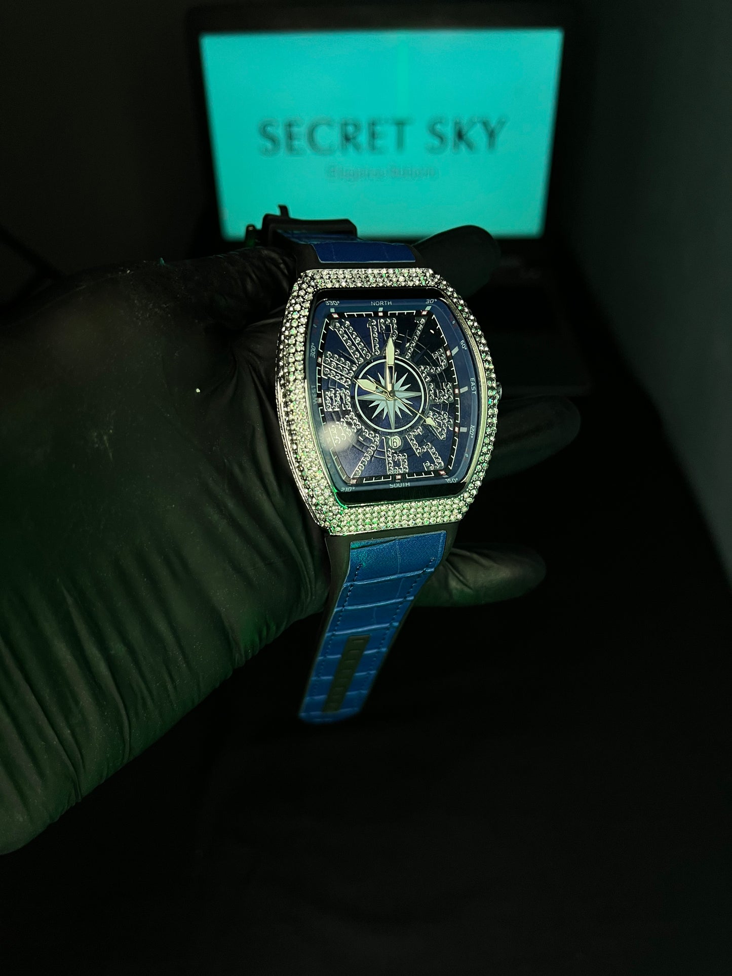 frank muller iced stone watch