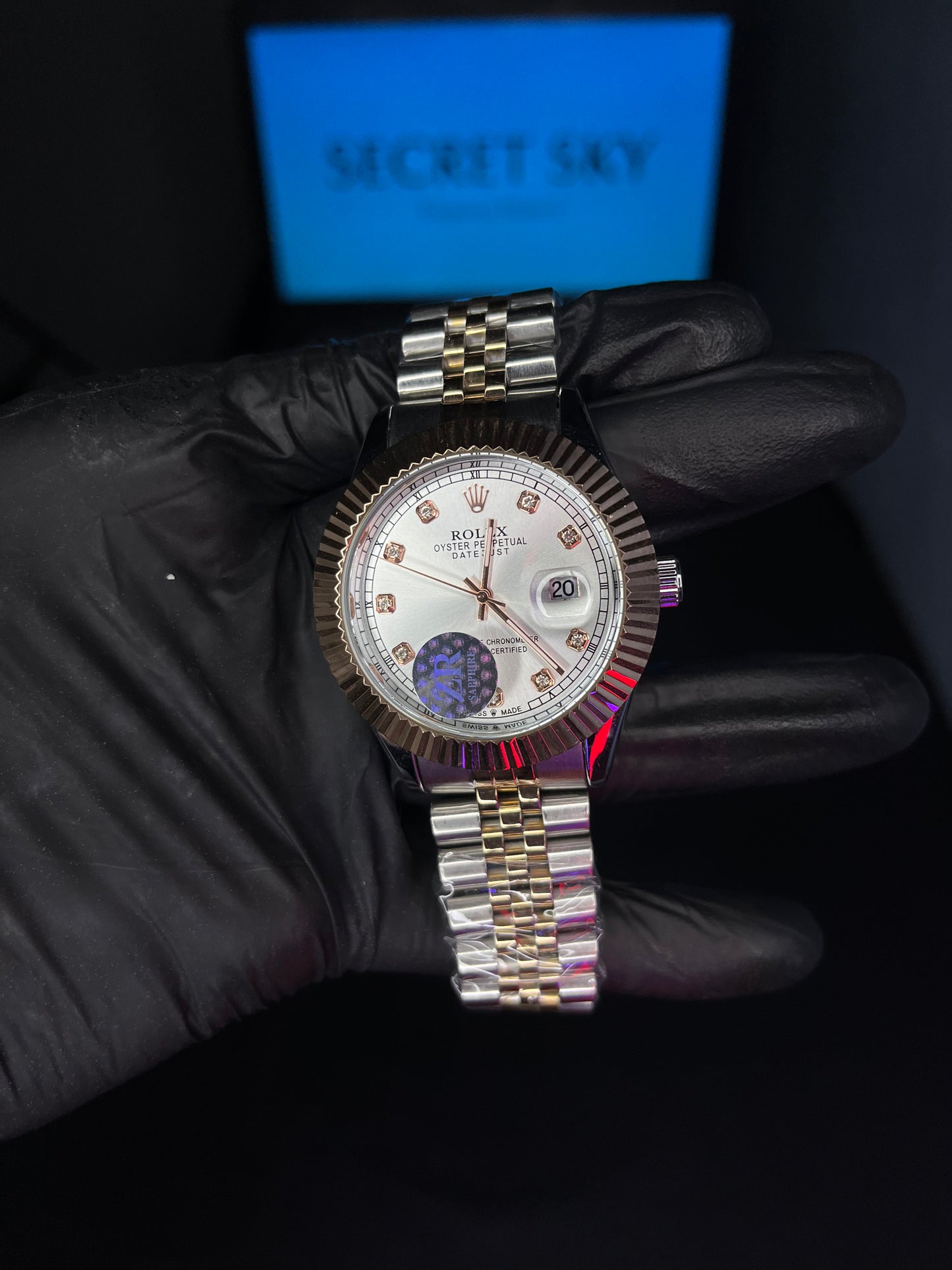 Rolex DateJust Copper tone Jubilee chain